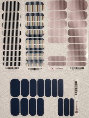 Jamberry Stripes & Solid Nail Wraps - Partial Sheets & Half Sheets
